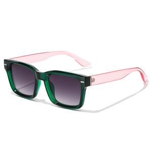 Custom Logo 2026 Fashion Thick Frame Rivets <b>Sun</b> Glasses <b>Shades</b> UV400 Colorful Square Sunglasses - Product Image 3