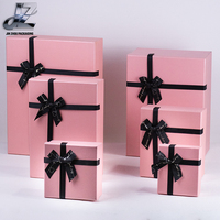 Kotak Kemasan Hadiah Karton Magnetik Pink dengan Logo Kustom, Pita, Bunga, Buket, Fitur Aseptik untuk Hadiah Lilin