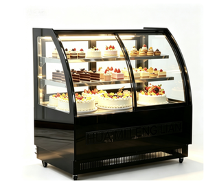 Vitrina Refrigerada <span class=keywords><strong>Curva</strong></span> Antivaho para Postres con Acceso Trasero y Frontal, Estantes de Acero Inoxidable, Equipo de Panadería - Product Image 5