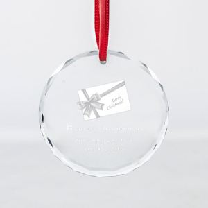 Adornos Navideños de Cristal en Blanco al por Mayor, Adornos Colgantes de Cristal con Grabado Personalizado para las Fiestas - Product Image 2
