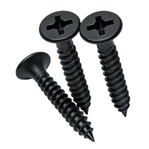 Vis à cloison sèche <span class=keywords><strong>HEAN</strong></span> en phosphate noir, à filetage fin, à tête trompette, pour plaques de plâtre - Product Image 3