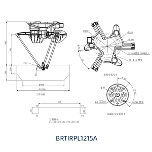 หุ่นยนต์อุตสาหกรรมแบบมีข้อต่อ 6 แกน รุ่น BRTIRPL1215ABORUNTE แขนกลไฟฟ้าเซอร์โว สีแดง สำหรับงานดูแลเครื่องจักร - Product Image 3
