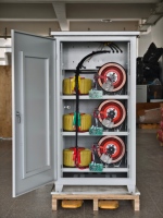 Stabilisateur de tension automatique triphasé TNS résistant aux intempéries IP54, cabine extérieure étanche à la pluie
