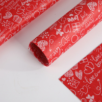 Rouleau de papier de soie pour emballage de cadeau d'anniversaire de la Saint-Valentin emballage emballé simple avec revêtement imprimé personnalisé
