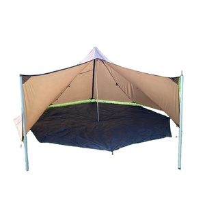 Tenda a piramide ultraleggera da campeggio per 2-4 persone tenda a zaino ultraleggera tenda Teepee da esterno esagonale - Product Image 4