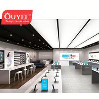 Comptoirs de Magasin de Téléphonie Mobile Élégants OEM OUYEE, Décoration de Magasin d'Informatique, Design Intérieur de Magasin de Téléphonie Mobile, Magasin d'Électronique