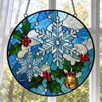 Ornement attrape-soleil en vitrail de Thanksgiving en forme de dinde, rond de 20 cm, en verre plombé, décoration suspendue pour fenêtre de maison, collection automne