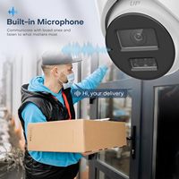 Cámara de Seguridad IP Tipo Torreta 4K Compatible con HIK NVR, Conexión NDAA Plug&Play, POE, Gran Angular de 2.8mm, Micrófono Integrado Detección inteligente de colores nocturnos con IA