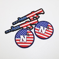 Logo surélevé de nom de marque privée fer sur étiquettes en silicone PVC 3D patchs Logo de vêtement personnalisé pour vêtements