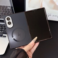 Coque rigide pliable AG Frost Matte avec protection intégrale anti-huile et charnière pour tous les Samsung Galaxy Z Fold 8 7 6