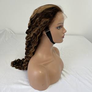 Top Qualité Remy Cheveux Highlight Couleur 4/27 # Pineaaple Wave HD Lace 13X6 Transparent Full Frontal Lace Perruque 100% Vierge Cheveux Humains - Product Image 4