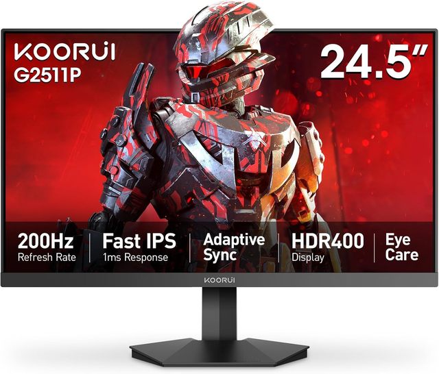 KOORUI Hot Sale 25 Inch Gaming Computer Monitors 200Hz 1ms FHD 1920 X1080p 2K IPS Pc Display with Adaptive Sync Technology