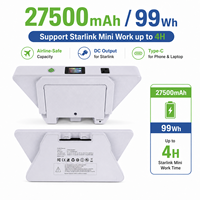 Batterie externe 27500mAh 99Wh pour Starlink Mini, charge bidirectionnelle USB-C PD 100W avec écran LED et support pour l'extérieur et les voyages