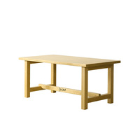 Table à manger en bois massif pour petit appartement, table à manger en chêne, table longue pour salon, bureau en bois de frêne, table à manger japonaise en bois rond