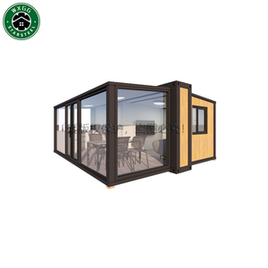 Résidence mobile préfabriquée extensible, villa conteneur à plat 2-3 chambres, panneaux sandwich, construction rapide - Product Image 1