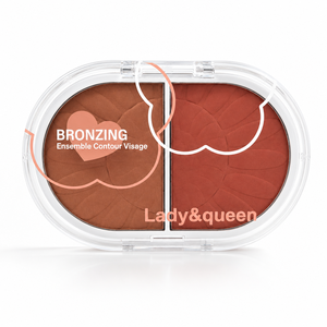 Polvo Facial de Doble <span class=keywords><strong>Color</strong></span>, Bronceador y Rubor, Acabado Sedoso, Producto de Belleza de Marca Privada, Directo de Fábrica - Product Image 1