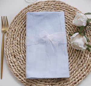 Serviettes <span class=keywords><strong>de</strong></span> <span class=keywords><strong>table</strong></span> en tissu lavables <span class=keywords><strong>de</strong></span> couleur <span class=keywords><strong>bleu</strong></span> <span class=keywords><strong>ciel</strong></span>, pour la décoration <span class=keywords><strong>de</strong></span> <span class=keywords><strong>table</strong></span> <span class=keywords><strong>de</strong></span> restaurant, serviettes <span class=keywords><strong>de</strong></span> thé en coton réutilisables personnalisées - Product Image 4