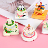 Aimant de réfrigérateur en forme de gâteau simulé, style INS, modèle 029, décoration mignonne pour la maison, ornement alimentaire créatif 3D pour le thé de l'après-midi