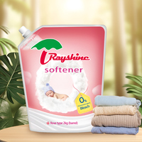 Rayshine Pelembut Pakaian Cair Ramah Lingkungan Aroma Mawar 15-30% Bahan Aktif untuk Pakaian 2KG Kemasan Plastik
