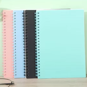 Carnet d'étudiant personnalisable A5 à spirale avec grille à lignes horizontales, couverture en PP mat, 80 feuilles, vente en gros - Product Image 1