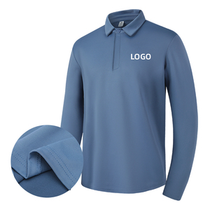 Camiseta de gimnasio de compresión activa con cremallera 1/4 personalizada para hombre, ropa deportiva de lana de manga larga ajustada para entrenamiento de culturismo de punto - Product Image 6