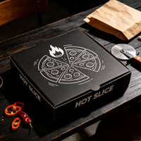 Cajas de Cartón para Pizza Reforzadas, Personalizadas con Logotipo, Tamaños Personalizados OEM, Caja de Papel para Pizza para Llevar de Gran Volumen