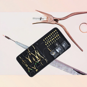 Kit d'outils pour extensions de cheveux, ensemble professionnel en métal pour l'installation et le retrait, avec pinces, ciseaux et accessoires - Product Image 3