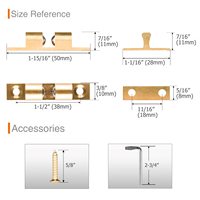 Loquet à bille double en laiton de 50 mm pour porte de placard et meuble, à tension, vente en gros