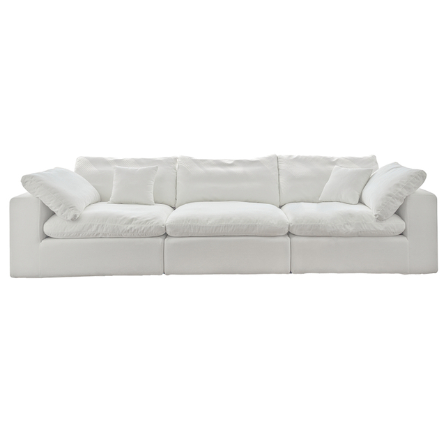 ATUNUS Modular Sectional Sofa Set Square Design Modern Style Eco-Friendly Sponge Fabric Sofa Black White Grey Living Room Villa