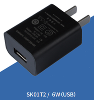SIMSUKIAN OEM ABS QC2.0 USB Wall Charger Colokan AS 5V/1A 5W 12V/2A 6W Kabel Lipat Dapat Ditarik Perlindungan OTP Ponsel