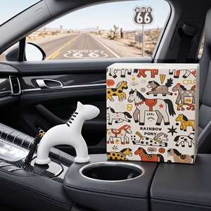 2026 Cute Horse Gypsum Diffuser Stone Car Aromatherapy Hanging Ornament Wardrobe Scent Pendant Year Of Horse Gift - Product Image 2