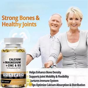 Integratore Alimentare per la Salute Immunitaria 50000 UI Calcio Magnesio Zinco Vitamina D3 Capsule Softgel per Adulti 2 Capsule al Giorno - Product Image 3