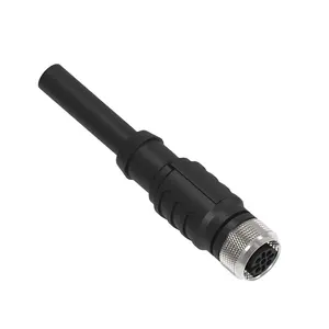 M12 4pin Female molded circular sensor connector with 2M cable opende in stock