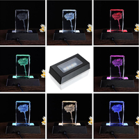Base en plastique rectangulaire USB LED en gros, à utiliser avec une batterie, pour cadre photo en cristal gravé au laser, support d'affichage