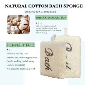 <span class=keywords><strong>Éponge</strong></span> de bain avec logo brodé personnalisé, applicateur de gommage doux pour le corps et le dos - Product Image 3