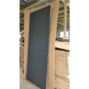 Kangton Kayu Meranti Warna Hitam FD30 FD60 Tahan Api Pintu Kayu dengan Peringkat Api Sertifikat untuk Apartemen/Villa/Kondominium