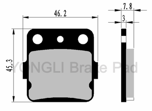 Plaquettes de frein semi-métalliques sans amiante pour <span class=keywords><strong>YAMAHA</strong></span> YFZ450, 6 pièces, nouveau jeu complet plat pour ATV UTV - Product Image 5