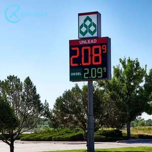 गैस स्टेशन कस्टम डिजिटल मूल्य मॉनिटर के लिए नेतृत्व चैनल लेटर टॉवर प्राकृतिक गैस मौसम प्रतिरोधी स्मारक संकेत - Product Image 2