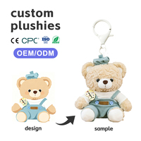 Mini porte-clés en peluche personnalisés sur le thème de l'anime, des ours, du football et du soccer, fabrication en gros de jouets en peluche, conception personnalisée