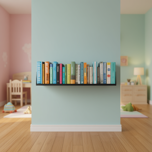 JGWOOD DESIGNS Estantería Flotante de Madera 33x15x85cm, Minimalista, de un Solo Nivel, para Montar en la Pared, Organizador para Sala de Estar - Product Image 2