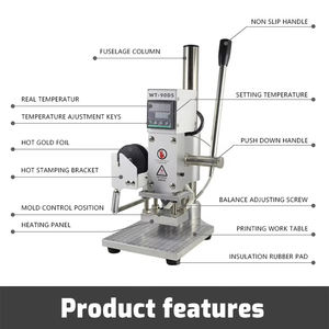 เครื่องปั๊มทองด้วยมือขนาดเล็ก เครื่องปั๊มโลโก้บนหนังแบบดิจิตอล เครื่องปั๊มทองแบบร่องตัว T - Product Image 5