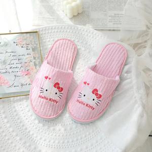 Pantoufles de voyage en velours de corail <span class=keywords><strong>pour</strong></span> femme et homme, chaussures en peluche <span class=keywords><strong>pour</strong></span> la maison et les hôtels, à la mode, 2023 - Product Image 4