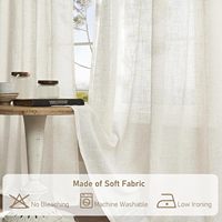 Cortinas Translúcidas Semitransparentes de Lino y Algodón, Estilo Moderno para Sala de Estar, Listas para Usar