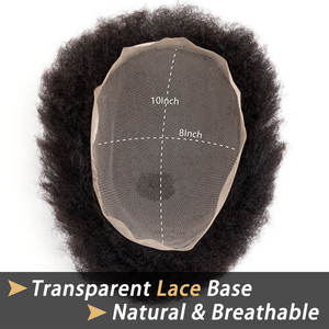 BLT Prothèse capillaire à base de dentelle intégrale, avec ligne de cheveux naturelle, cheveux bouclés afro crépus, pour hommes noirs et hommes afro-américains, système de remplacement capillaire - Product Image 4