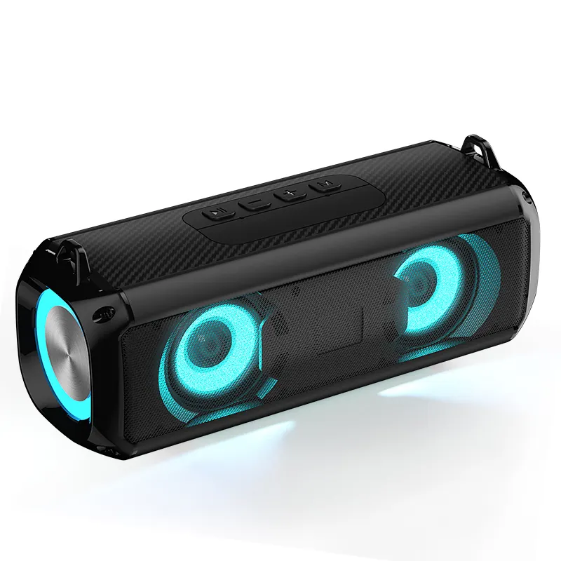 Rockmia 10w RGB Bluetooth-Lautsprecher EBS-045 im Freien tragbare bunte drahtlose Stereo-Musik-Player mit Schulter gurten