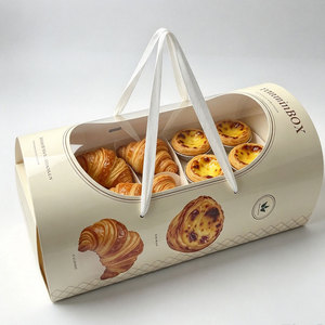 Caja de Papel para Alimentos con Ventana Transparente, Personalizada al por Mayor, de Cartón Rígido, Forma de Arco, Caja de Embalaje de Lujo para Macarons - Product Image 2