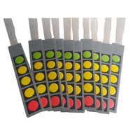 Panel depan keypad transparan OEM MBR berbahan poliester tahan air, ramah lingkungan, dengan overlay grafis dan tombol timbul berbahan logam.