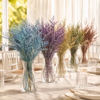 Branches de fleurs séchées colorées et préservées, bouquet mélangé pour la décoration de mariage, la décoration de la maison, l'arrangement de vase