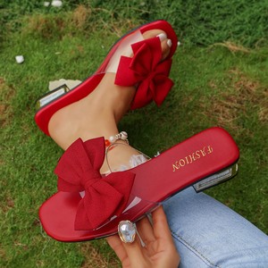 Nuevas Sandalias Casuales de Tacón Grueso con Lazo <span class=keywords><strong>para</strong></span> Mujer 2026, Estilo Hada, Punta Cuadrada, Tacón Bajo, <span class=keywords><strong>para</strong></span> Exteriores - Product Image 4