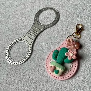 AAGU – matrices de découpe de <span class=keywords><strong>porte</strong></span>-clés rondes en carbone, modèle pour la décoration de cartes, pour le Scrapbooking, le fabricant, Yiwu - Product Image 6
